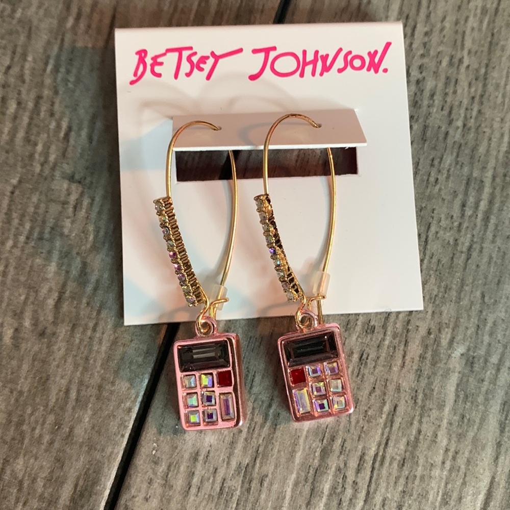 New Betsey Johnson Earrings in Calculator-design.